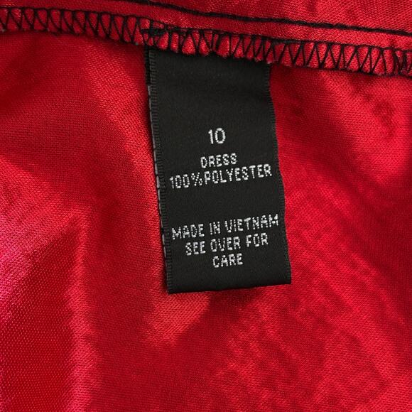 Black Lace Red Satin Bodycon Sheath Dress Gothic Romantic Size 10 by ALYX - Picture 7 of 8